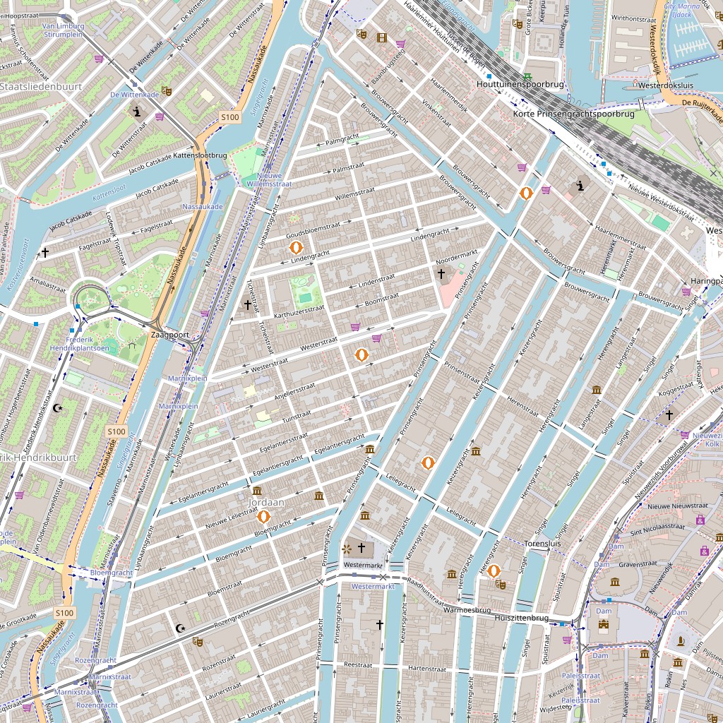 Jordaan neighborhood map